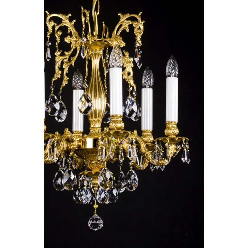 Candelabru Alama, Cristale, Bohemia, E14, L00109126CE, Crystal