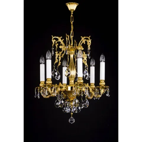 Candelabru Alama, Cristale, Bohemia, E14, L00109126CE, Crystal