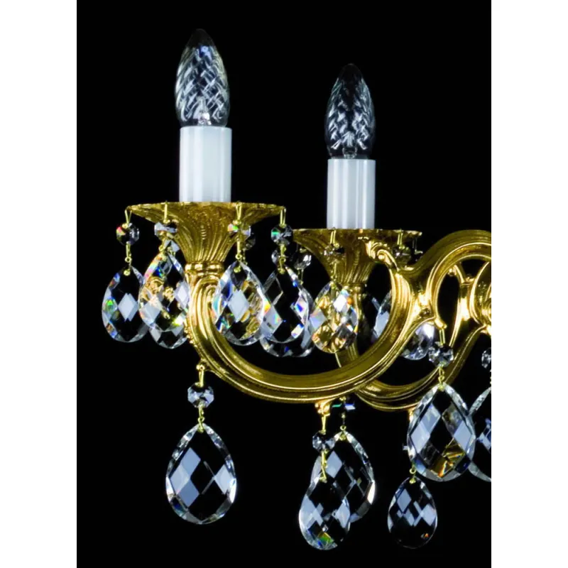 Candelabru Alama, Cristale, Bohemia, E14, L00109127CE, Crystal