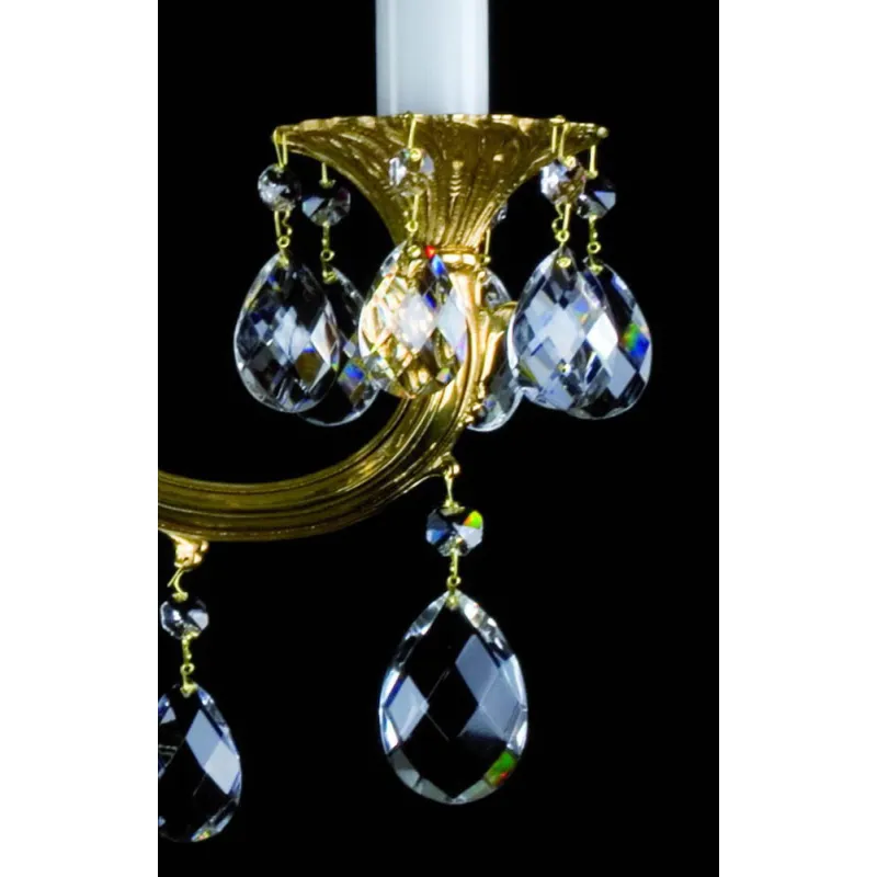 Candelabru Alama, Cristale, Bohemia, E14, L00109137CE, Crystal