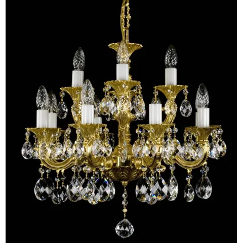 Candelabru Alama, Cristale, Bohemia, E14, L00109138CE, Crystal