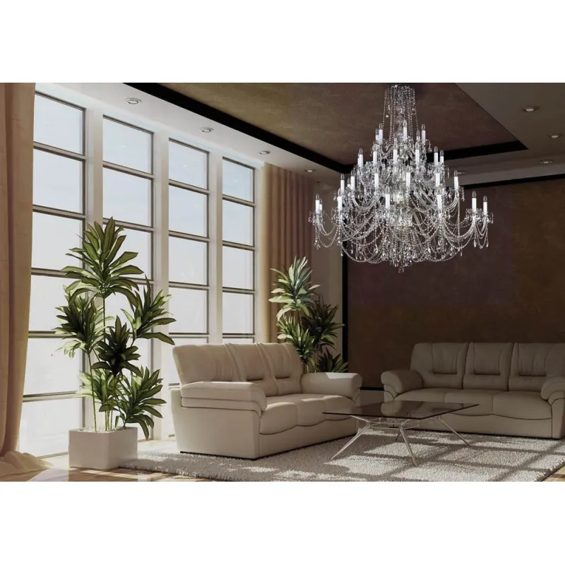 Candelabru Cristale, Bohemia, E14, L101032CE, Crystal