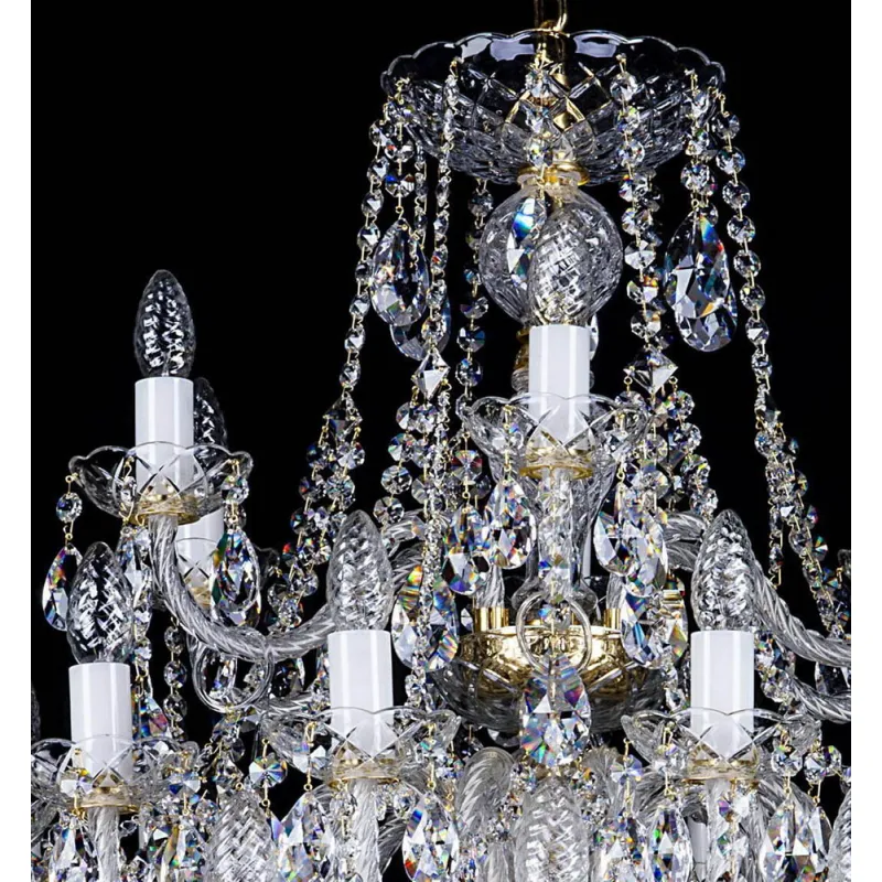 Candelabru Cristale, Large, Bohemia, E14, L101037CLN, Crystal