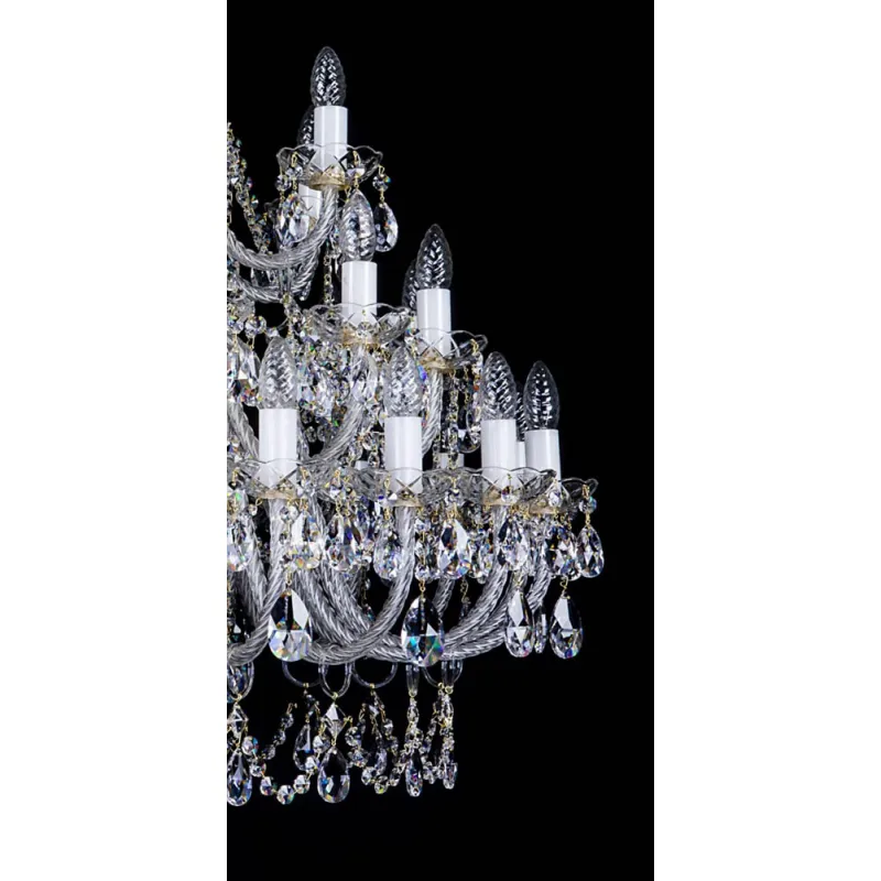 Candelabru Cristale, Large, Bohemia, E14, L101037CLN, Crystal