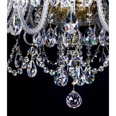 Candelabru Cristale, Large, Bohemia, E14, L101037CLN, Crystal