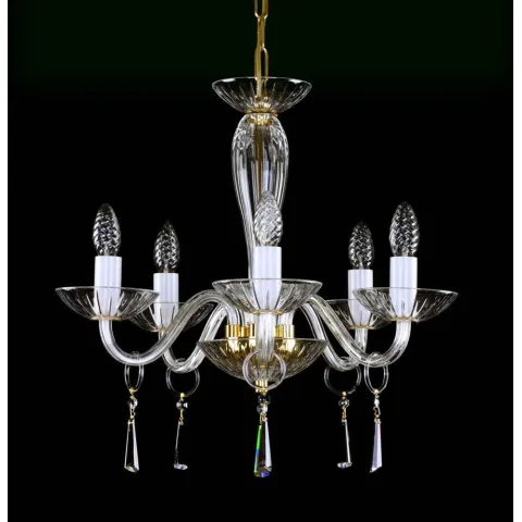 Candelabru Cristale, Sticla, Bohemia, E14, L101047CE, Crystal