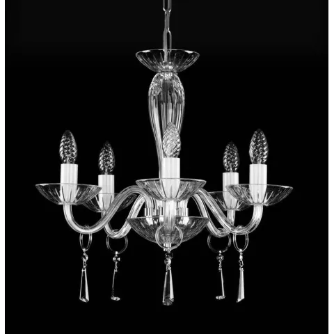 Candelabru Cristale, Sticla, Bohemia, E14, L101047CE, Crystal