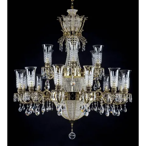 Candelabru Alama, Cristale, lux, Bohemia, E14, L10106002CE, Crystal