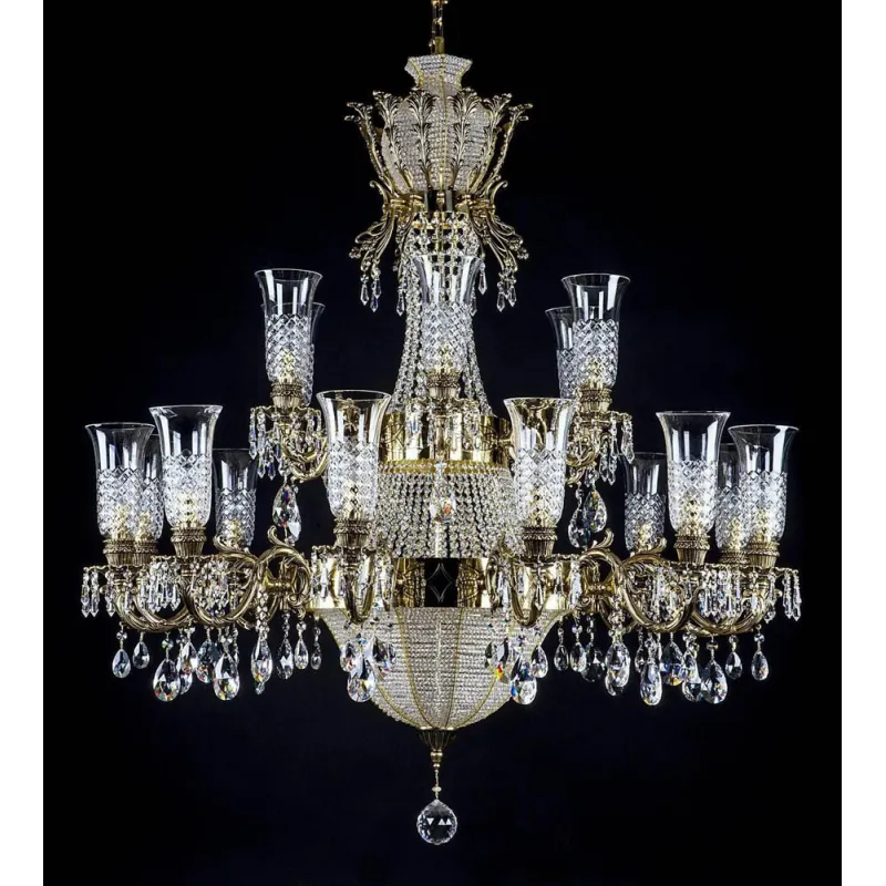 Candelabru Alama, Cristale, lux, Bohemia, E14, L10106002CE, Crystal