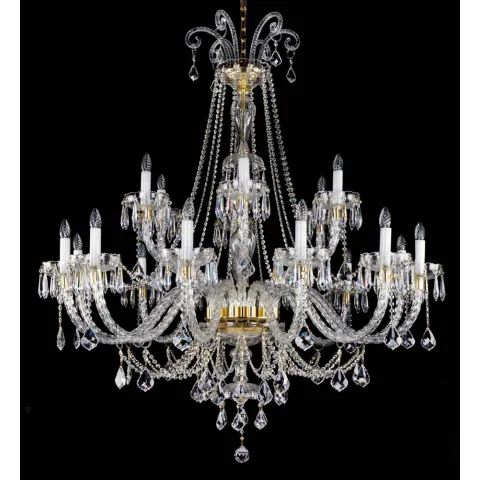 Candelabru Cristale, Sticla, Lux, Bohemia, E14, L10106041CE, Crystal