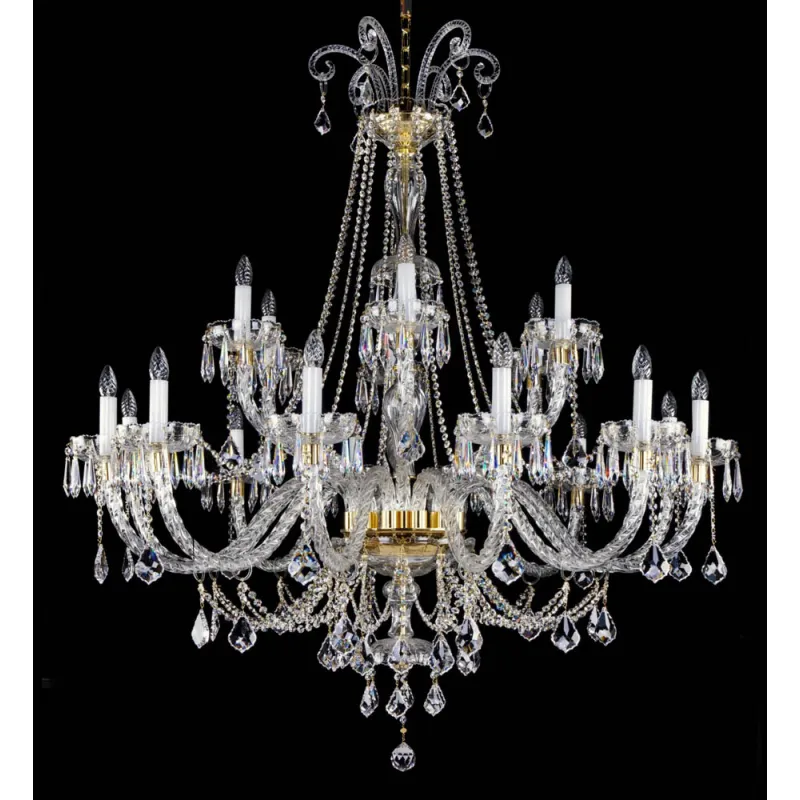 Candelabru Cristale, Sticla, Lux, Bohemia, E14, L10106041CE, Crystal