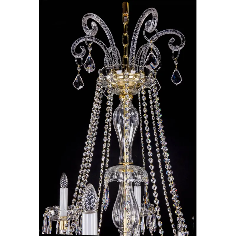 Candelabru Cristale, Sticla, Lux, Bohemia, E14, L10106041CE, Crystal