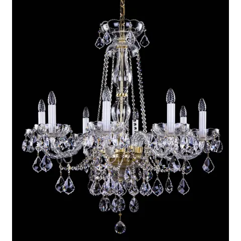 Candelabru Cristale, Sticla, Lux, Bohemia, E14, L10106043CE, Crystal