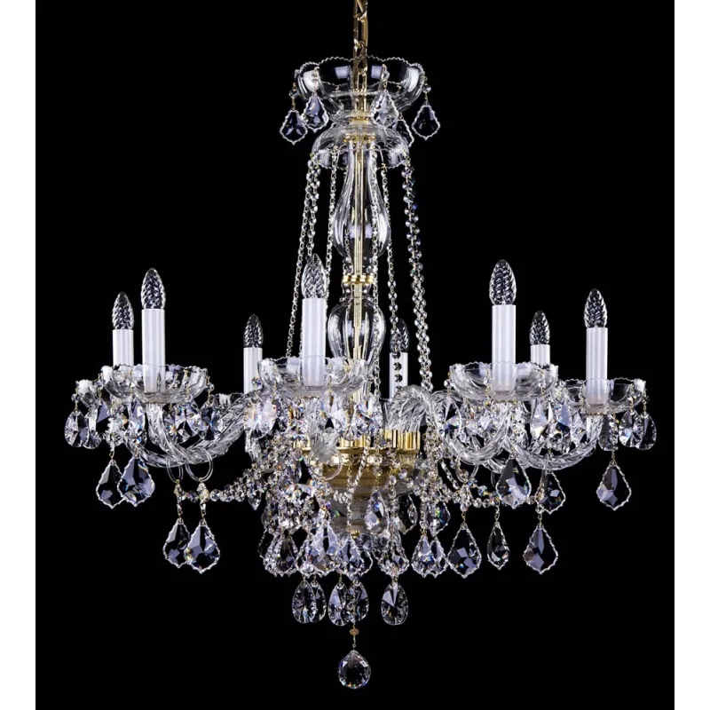 Candelabru Cristale, Sticla, Lux, Bohemia, E14, L10106043CE, Crystal