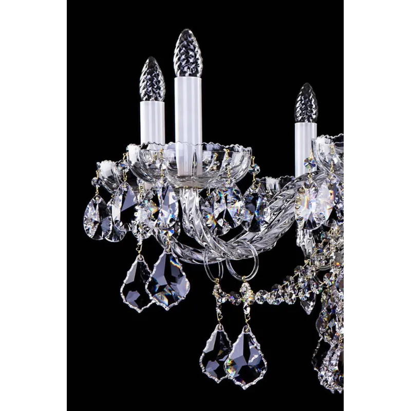 Candelabru Cristale, Sticla, Lux, Bohemia, E14, L10106043CE, Crystal