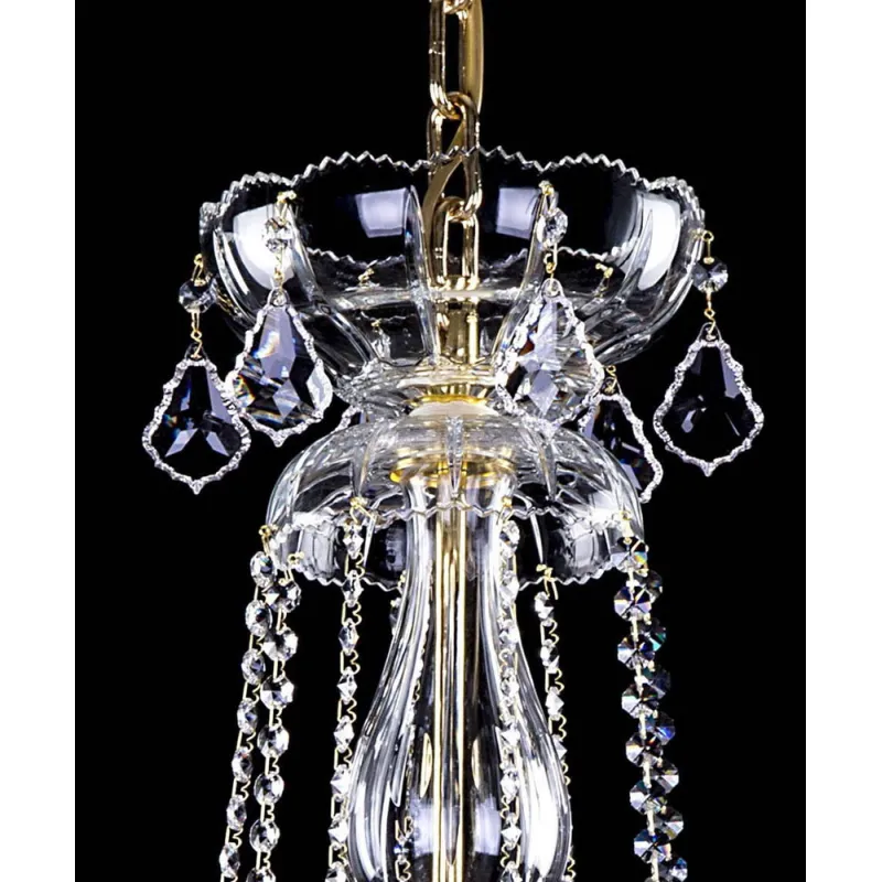 Candelabru Cristale, Sticla, Lux, Bohemia, E14, L10106043CE, Crystal