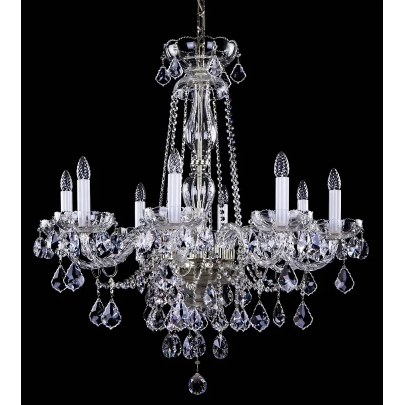 Candelabru Cristale, Sticla, Lux, Bohemia, E14, L10106043CE, Crystal