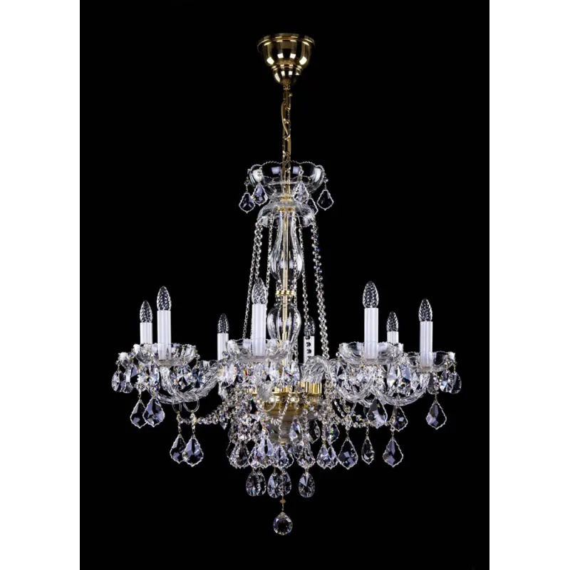 Candelabru Cristale, Sticla, Lux, Bohemia, E14, L10106043CE, Crystal