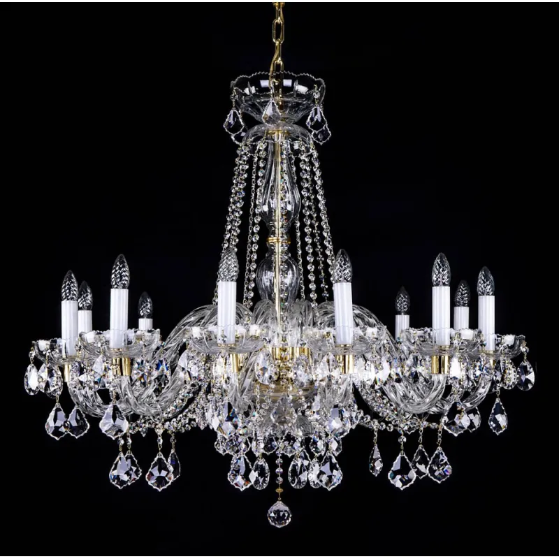 Candelabru Cristale, Sticla, Lux, Bohemia, E14, L10106044CE, Crystal