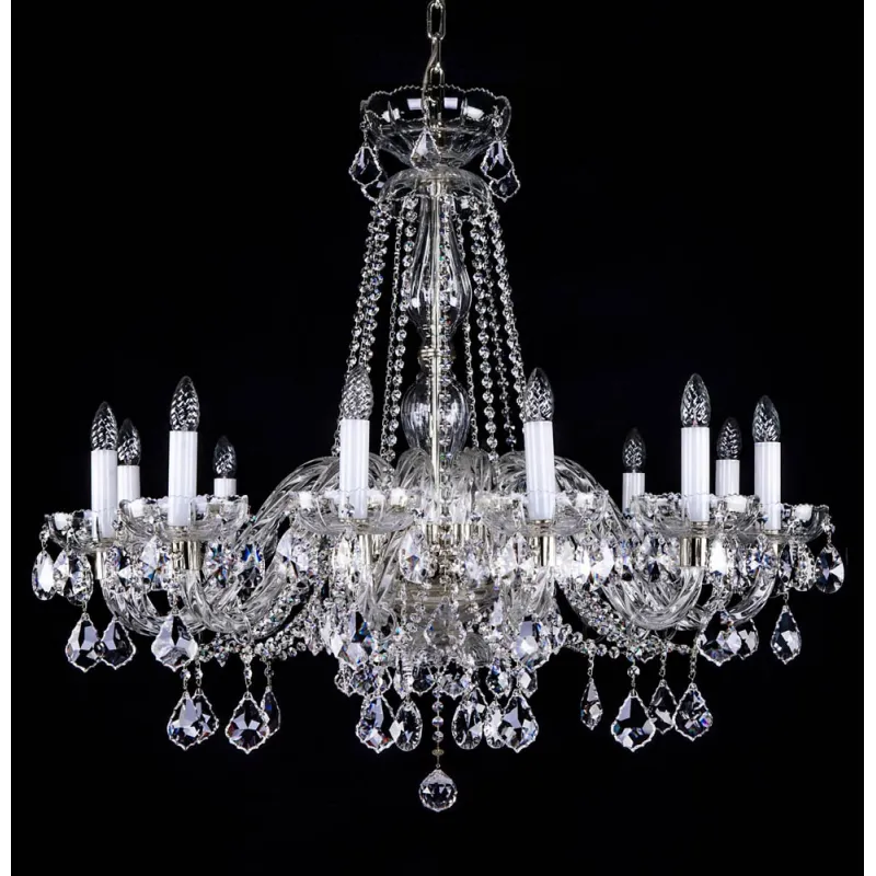 Candelabru Cristale, Sticla, Lux, Bohemia, E14, L10106044CE, Crystal