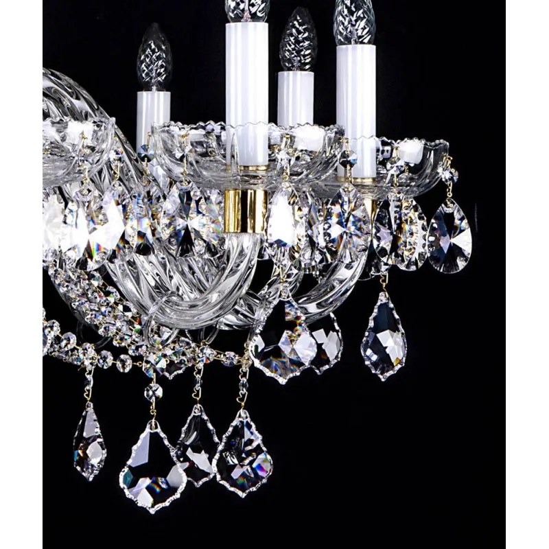 Candelabru Cristale, Sticla, Lux, Bohemia, E14, L10106044CE, Crystal