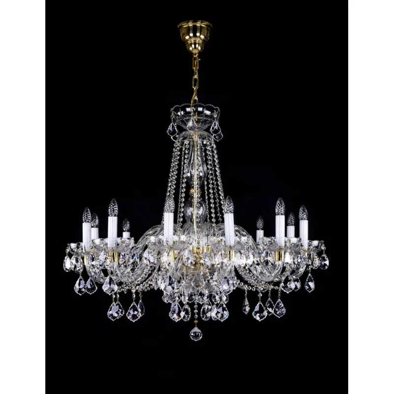 Candelabru Cristale, Sticla, Lux, Bohemia, E14, L10106044CE, Crystal