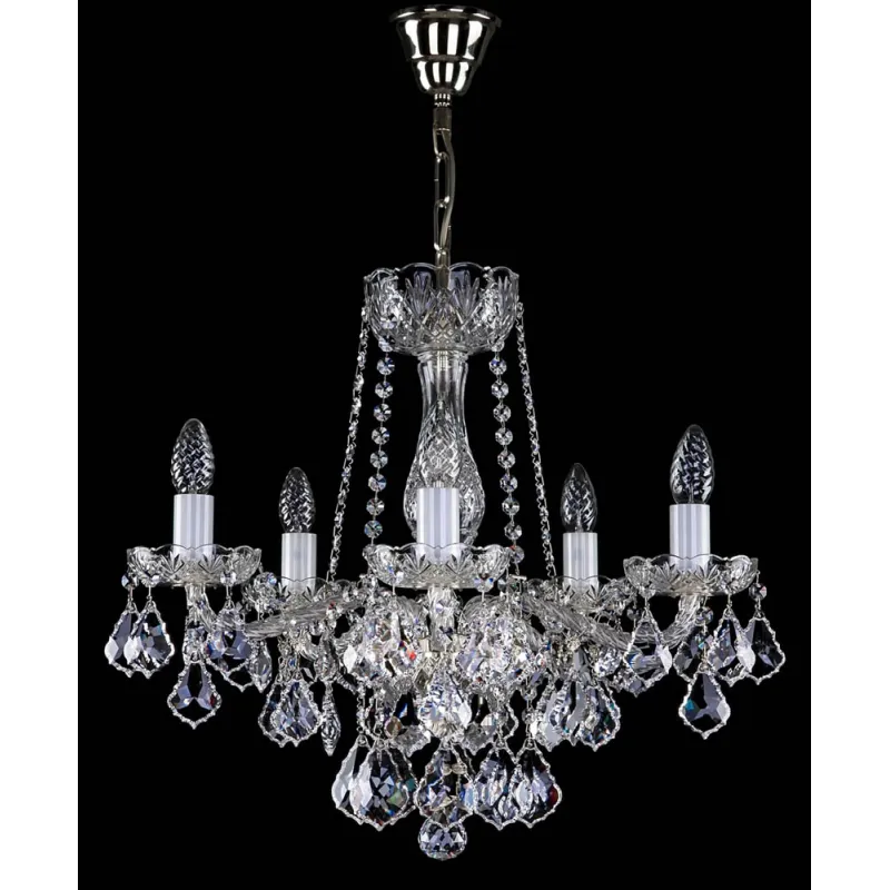 Candelabru Cristale, Sticla, Bohemia, E14, L10106045CE, Crystal