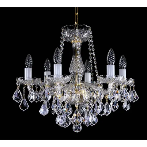 Candelabru Cristale, Sticla, Bohemia, E14, L10106047CE, Crystal