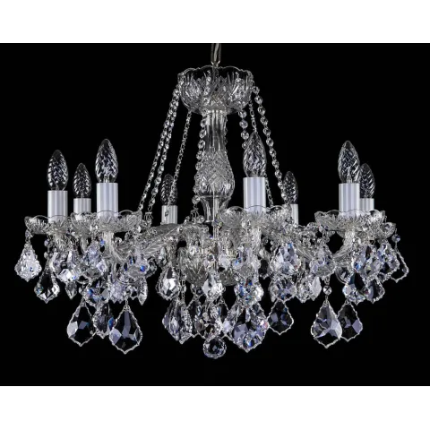 Candelabru Cristale, Sticla, Bohemia, E14, L10106048CLN, Crystal