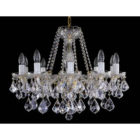 Candelabru Cristale, Sticla, Bohemia, E14, L10106049CE, Crystal