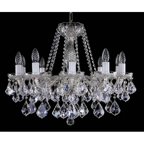 Candelabru Cristale, Sticla, Bohemia, E14, L10106049CE, Crystal