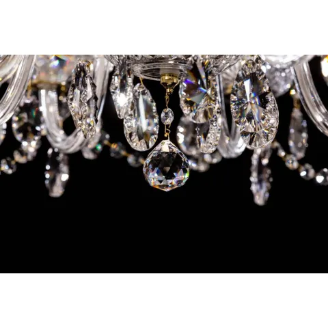 Candelabru Cristale, Sticla, Bohemia, E14, L10106056CLN, Crystal