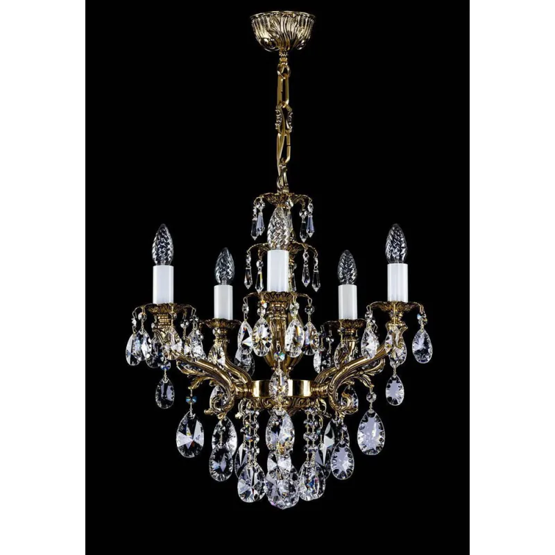 Candelabru Alama, Cristale, Bohemia, E14, L10106142CE, Crystal