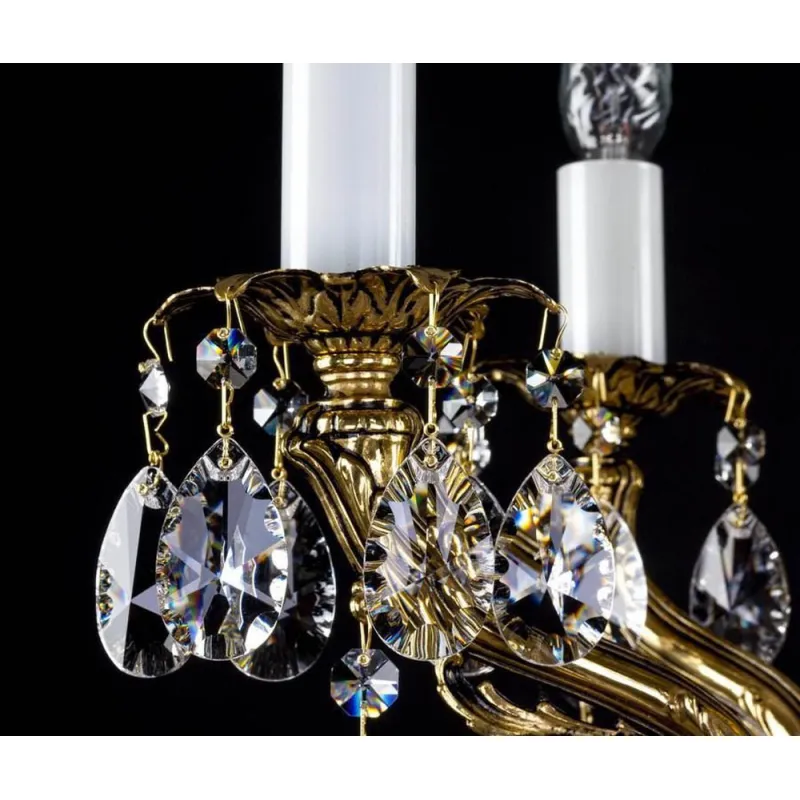 Candelabru Alama, Cristale, Bohemia, E14, L10106142CE, Crystal