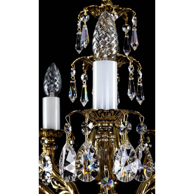 Candelabru Alama, Cristale, Bohemia, E14, L10106142CE, Crystal