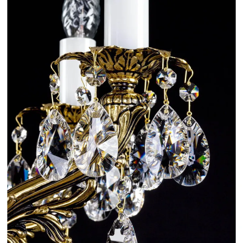 Candelabru Alama, Cristale, Bohemia, E14, L10106143CE, Crystal