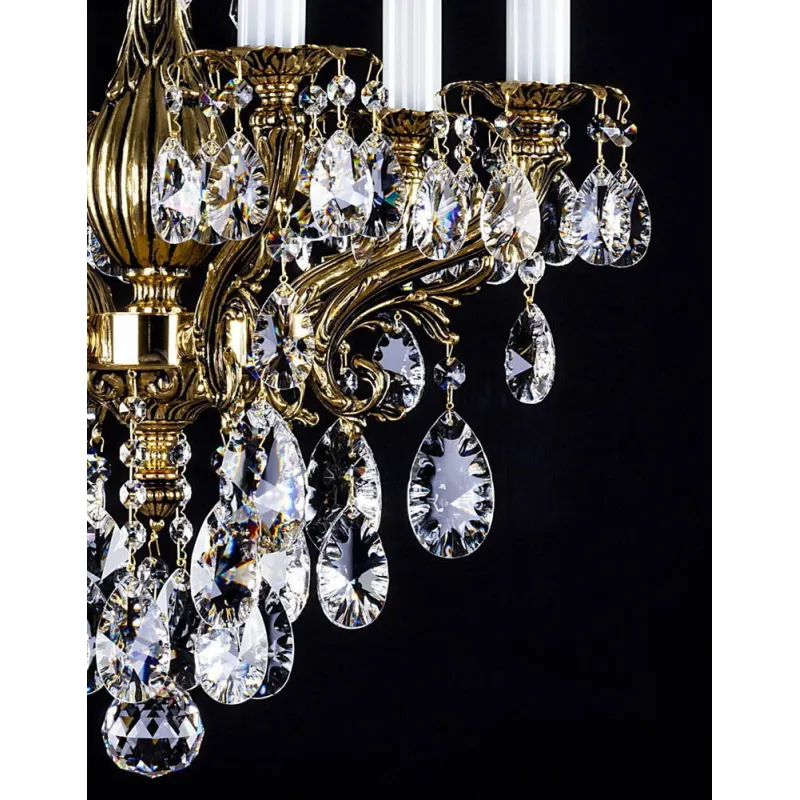 Candelabru Alama, Cristale, Bohemia, E14, L10106143CE, Crystal