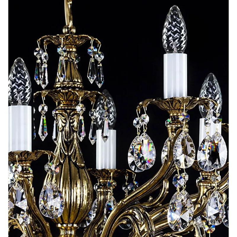Candelabru Alama, Cristale, Bohemia, E14, L10106144CE, Crystal
