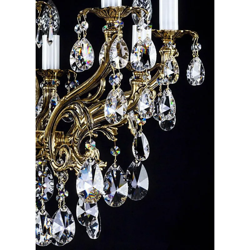 Candelabru Alama, Cristale, Bohemia, E14, L10106144CE, Crystal