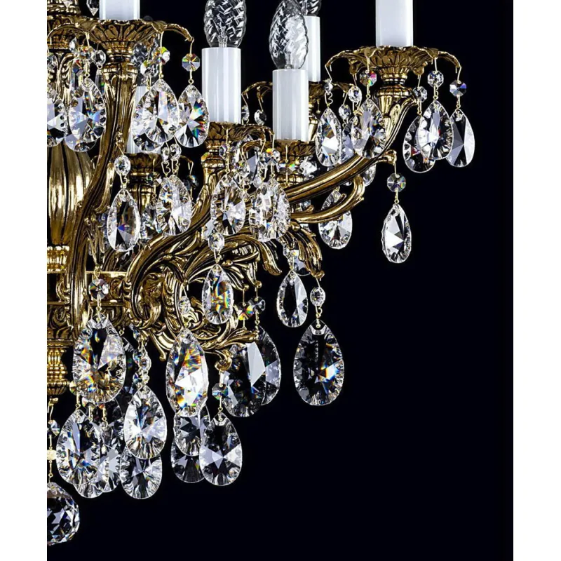 Candelabru Alama, Cristale, Bohemia, E14, L10106145CE, Crystal