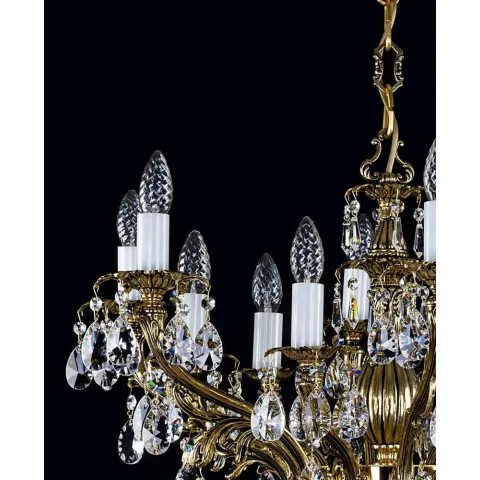 Candelabru Alama, Cristale, Bohemia, E14, L10106145CE, Crystal