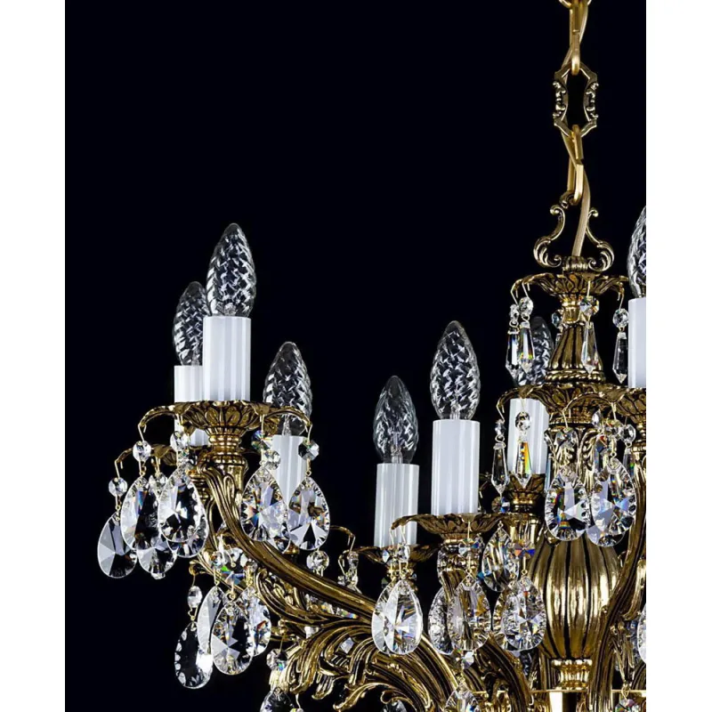 Candelabru Alama, Cristale, Bohemia, E14, L10106145CE, Crystal