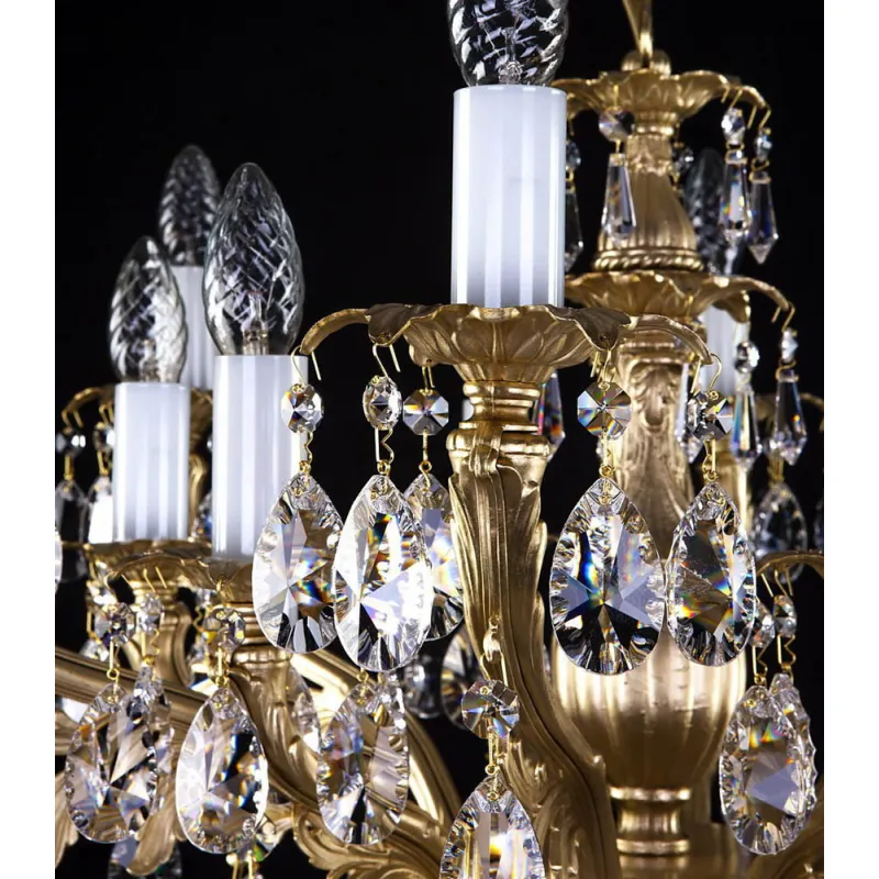 Candelabru Alama, Cristale, Bohemia, E14, L10106148CE, Crystal