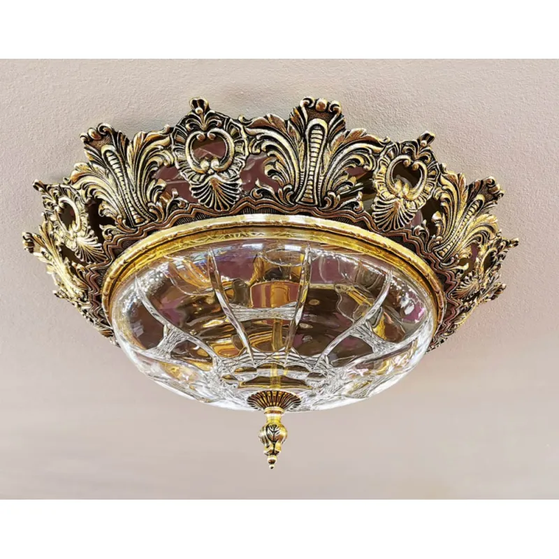 Candelabru Alama, Cristale, Bohemia, E14, L10106153-A, Crystal