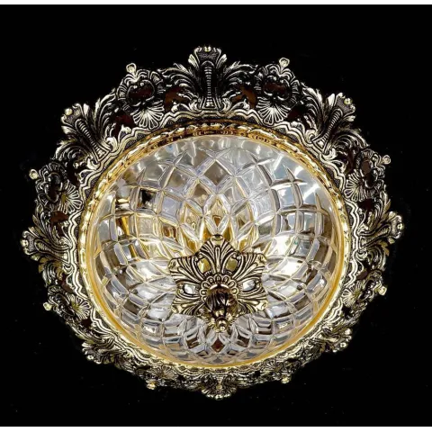 Candelabru Alama, Cristale, Bohemia, E14, L10106154, Crystal