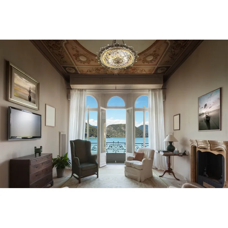 Candelabru Alama, Cristale, Bohemia, E14, L10106154, Crystal