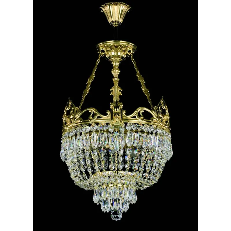 Candelabru Alama, Cristale, Bohemia, E14, L10106207CHCE, Crystal