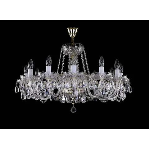 Candelabru Cristale, Sticla, Bohemia, E14, L10106417CLN, Crystal