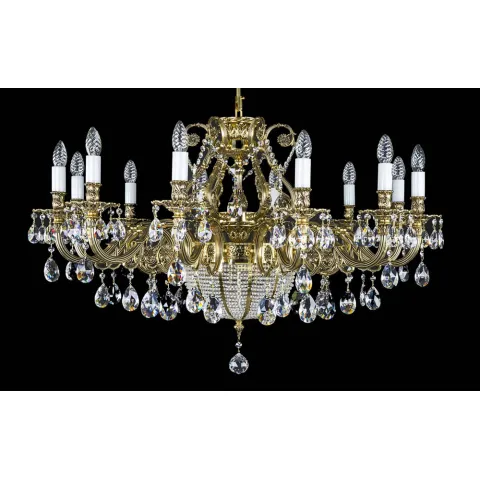 Candelabru Alama, Cristale, Large, Lux, Bohemia, E14, L10106421CE, Crystal