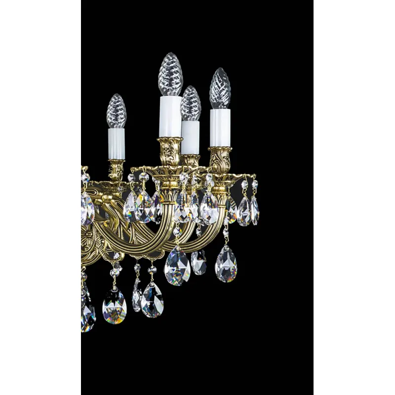 Candelabru Alama, Cristale, Large, Lux, Bohemia, E14, L10106421CE, Crystal
